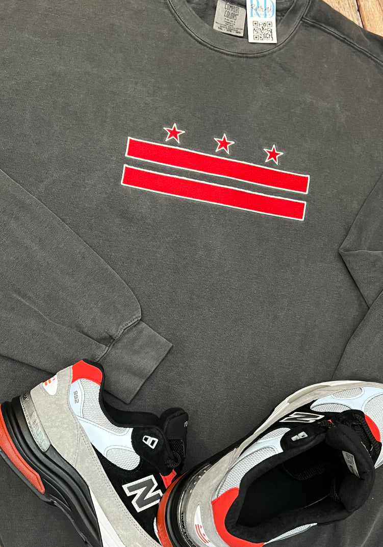 DC Flag embroidered Comfort colors sweatshirt