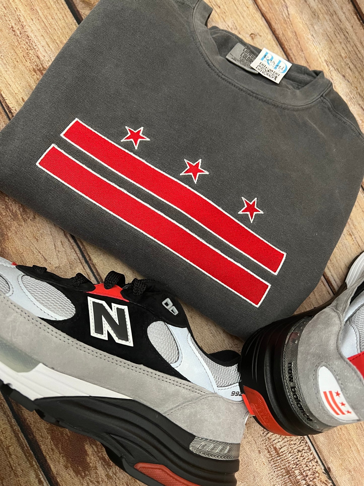 DC Flag embroidered Comfort colors sweatshirt