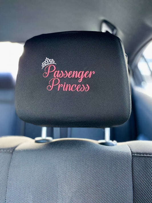 Embroidered car headrest covers, passengers princess, passenger problem or custom