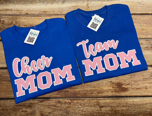 Cheer Mom puff & glitter T-shirt