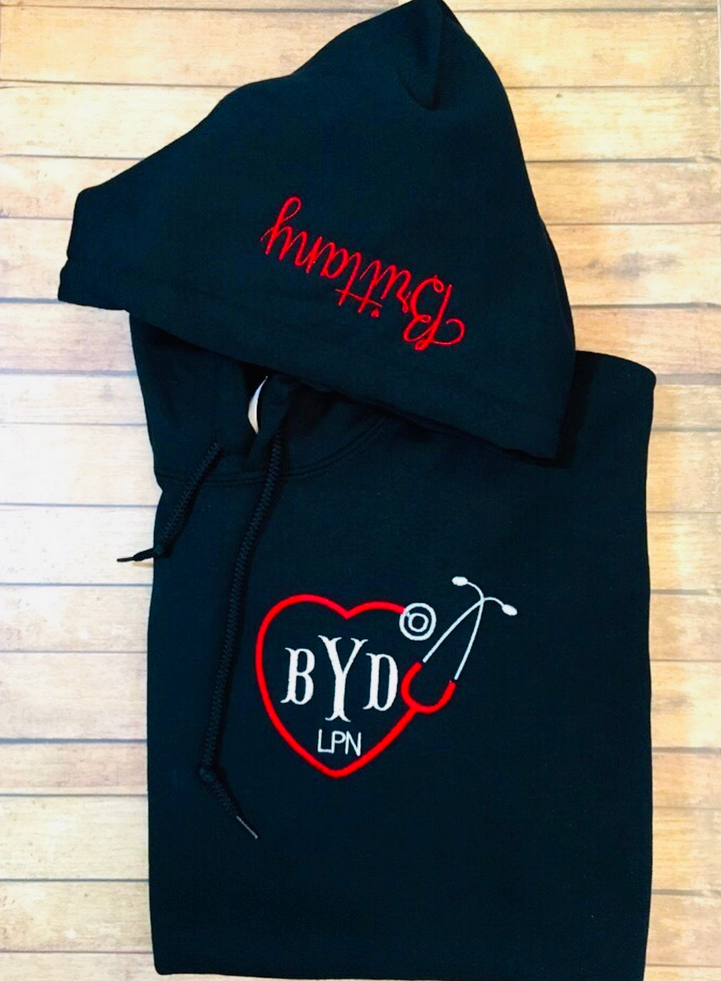 Nurse stethoscope monogram Hoodie | nurse stethoscope Sweatshirt | Nurse Pullover | nurse gift | Nurse hoodie