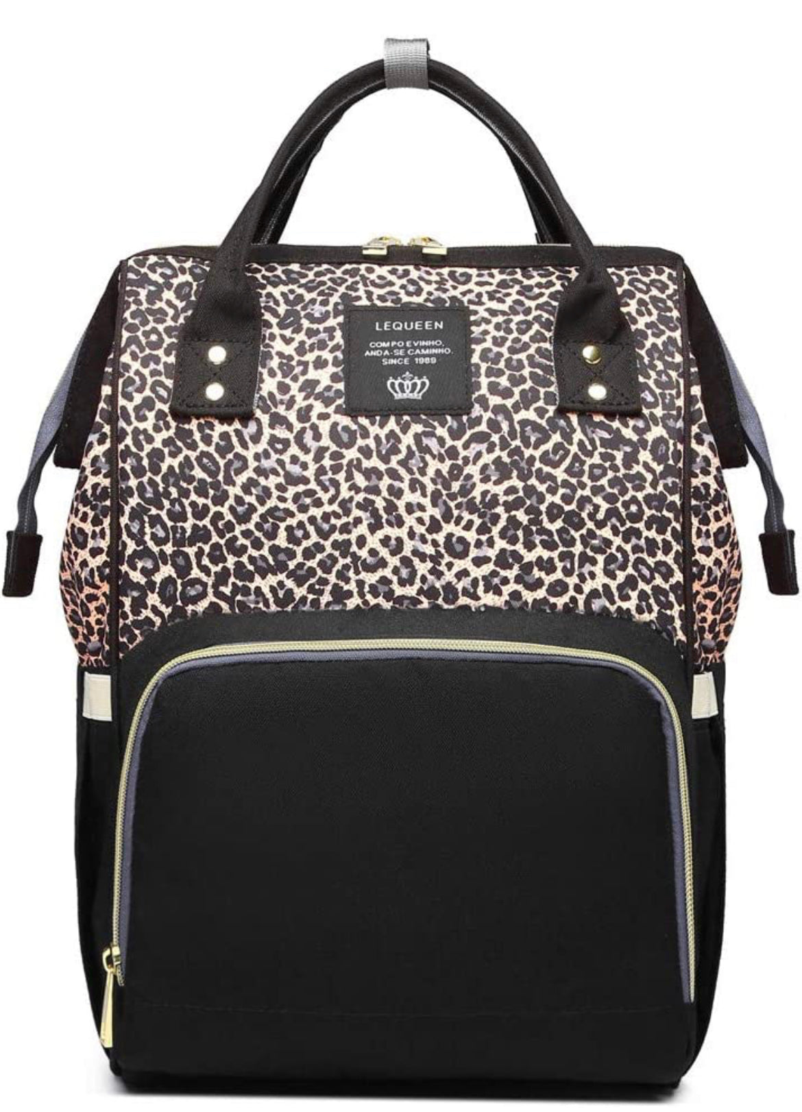 Cheetah diaper bag custom embroidery with name or monogram