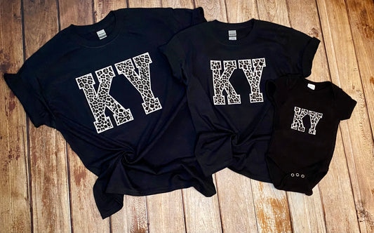 KY Cheetah embroidered T-shirt (any state)