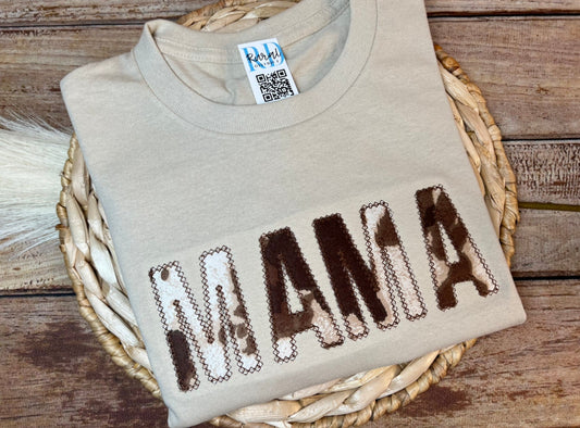 Mama appliqué long sleeve tshirt with baby clothes, completely customizabler