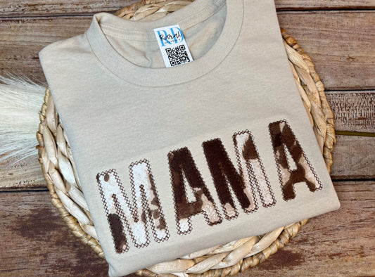 Mama appliqué tshirt with baby clothes, completely customizabler