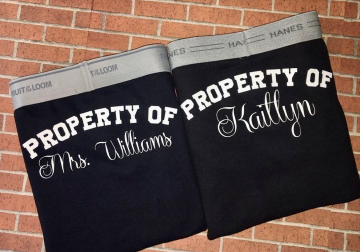 Property of Mrs. Wedding underwear