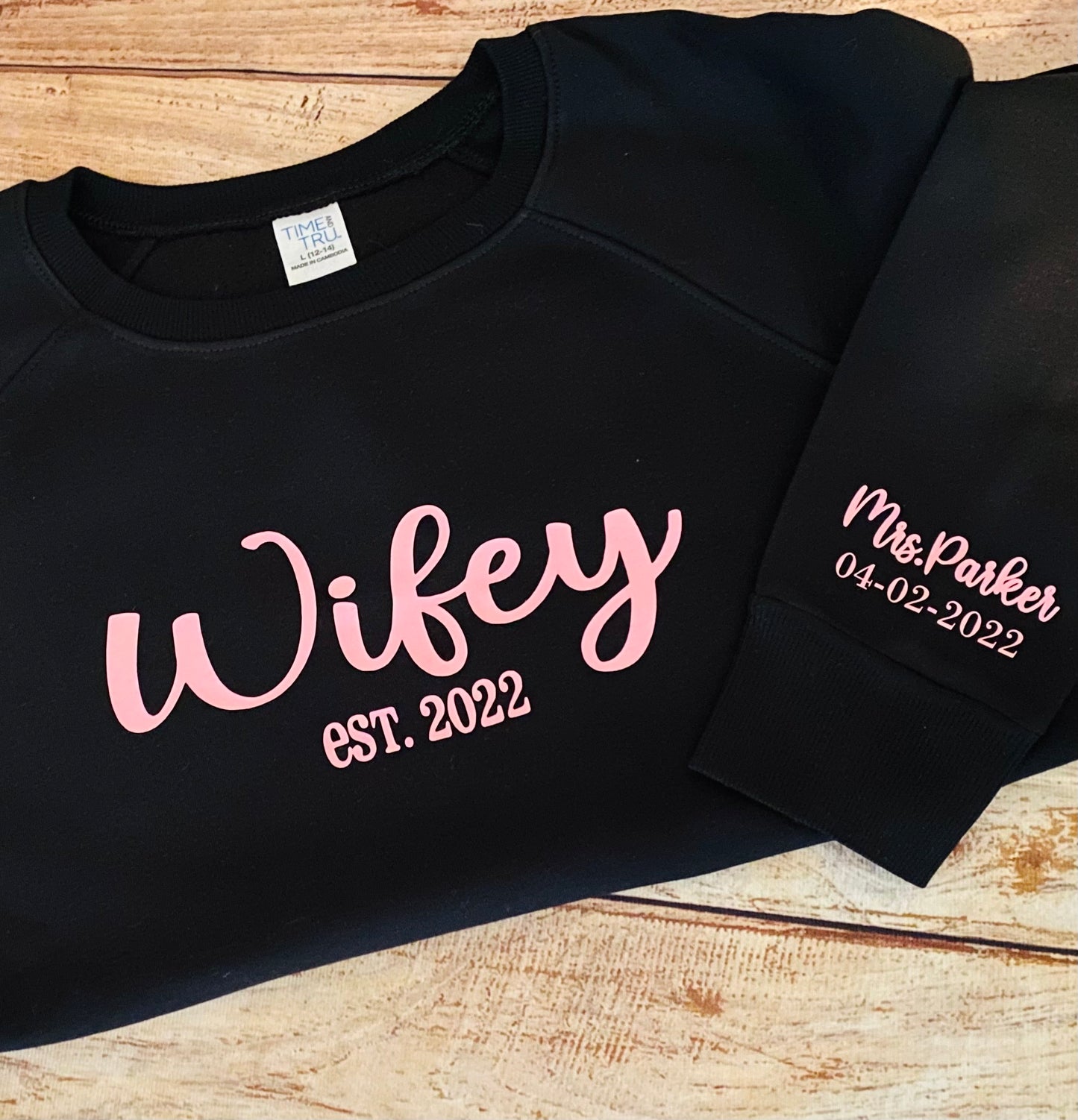 Wife sweatshirt Mrs and Date