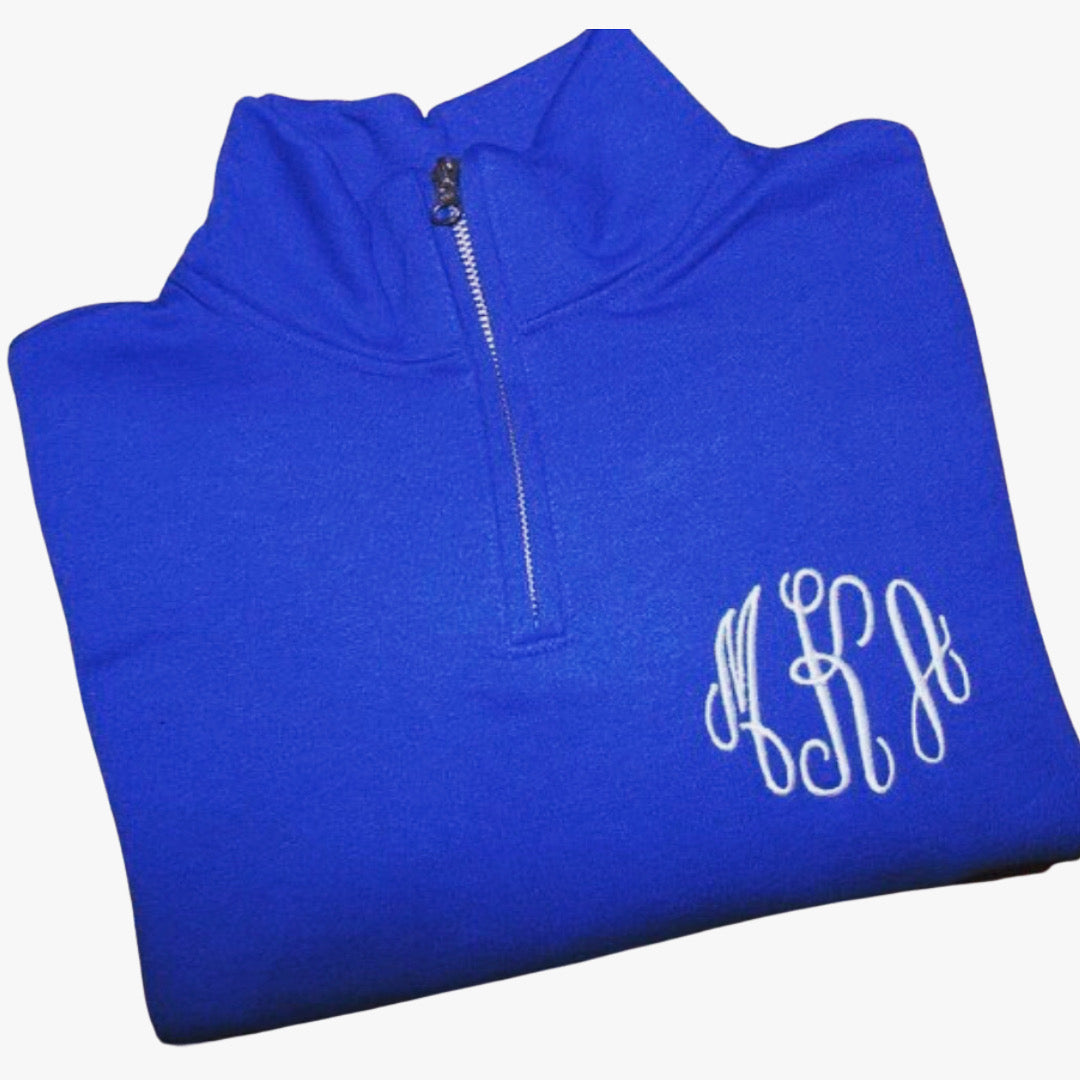 Personalized monogrammed  Quarter Zip Sweatshirt |  Zip Pullover | gift for her