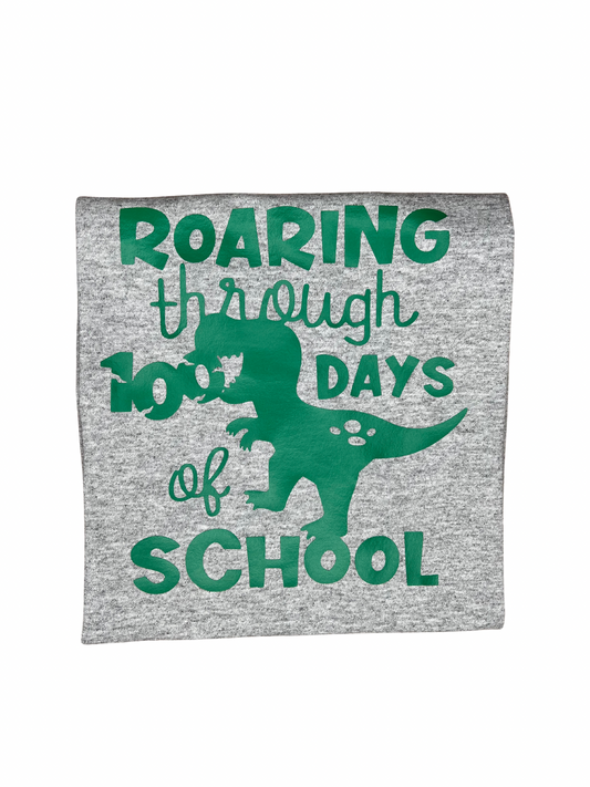 Dinosaur 100 days of school T-shirt